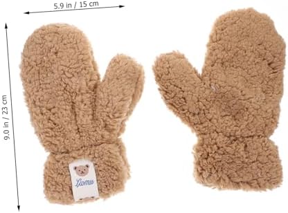 Best Womens Cartoon Plush Winter Gloves Long Warm
