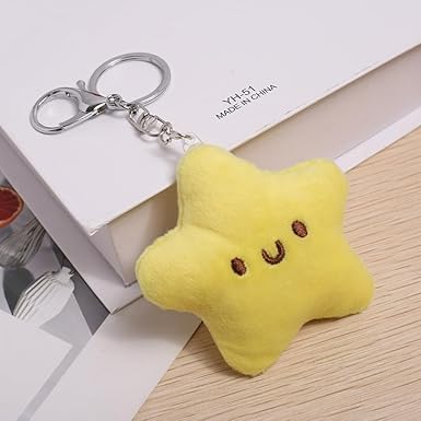 Fansoftiks Yellow Plush Star Keychain