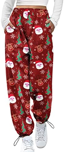FRENETIC CHEAPEST XmasWinter Fuzzy Christmas Pants for Women Durable Cozy