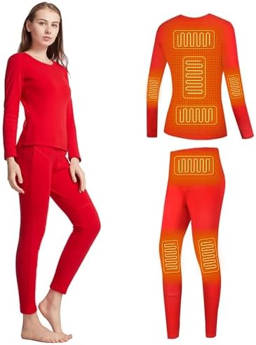 Thermal Underwear for Women Heated Set for Hunting Camping More