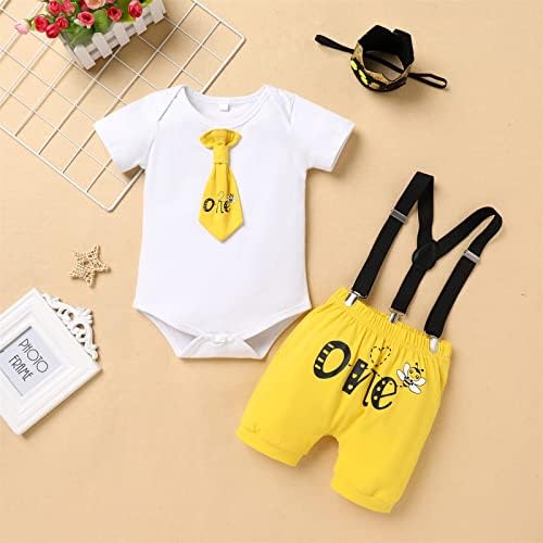 Its My 1st Bee Day Baby Boy Romper Set