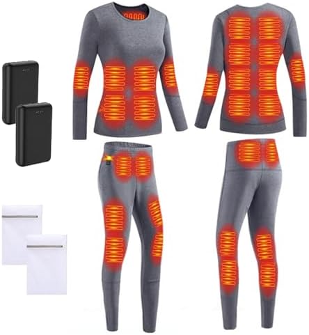 Womens Heated Underwear Set for Cold Weather