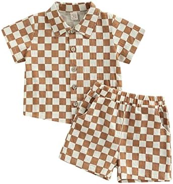 BULINGNA Checked Summer Toddler Boy Set