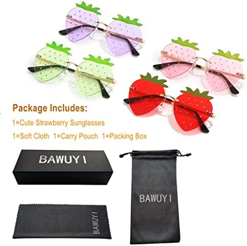 Cute Strawberry Sunglasses for Women Men
