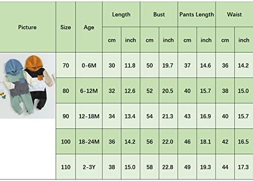 Ynibbim 0-3T Toddler Boys 2PCS Sweatshirt Hoodie Set