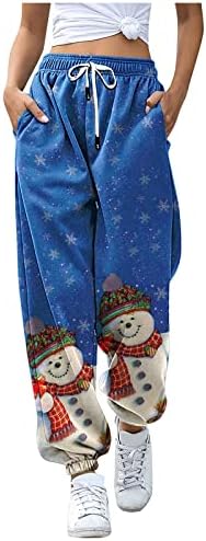 sdbrld High Waisted Womens Fleece Lined Christmas Pants