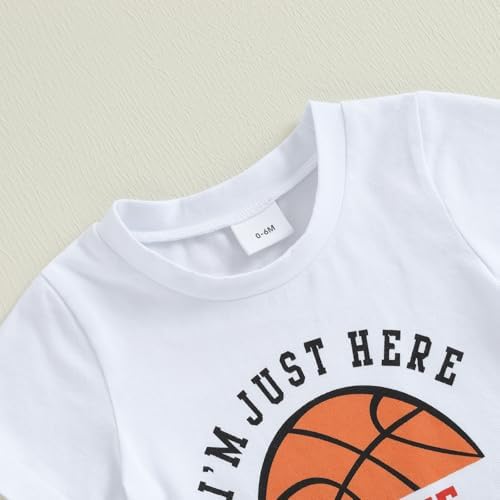 Baby Toddler Boys Basketball Print Summer 2-Piece Set
