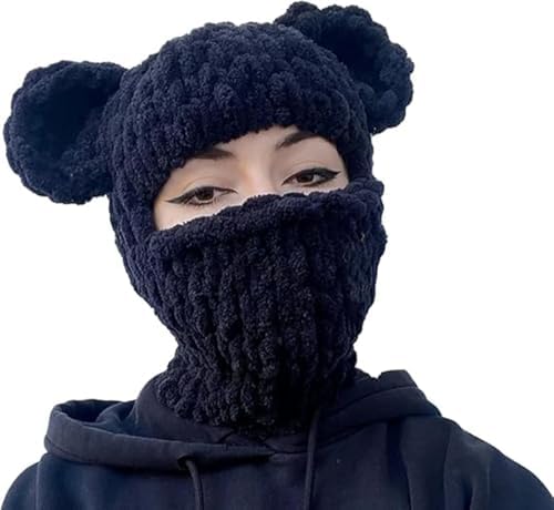 Warm Bear Ear Knit Cap for Women