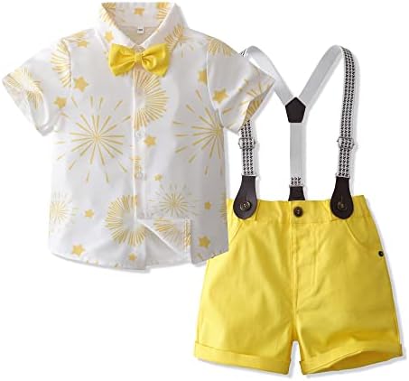 Fireworks printed Boys Summer Suit Set