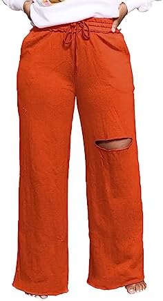 Wide Leg Pants for Women Comfortable Drawstring