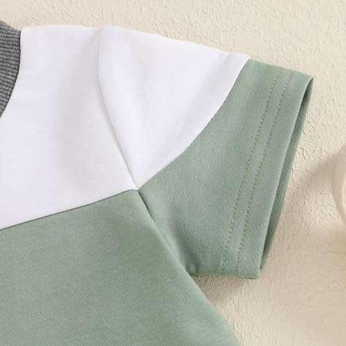 Breathable Contrast Color Toddler Boys 2PC Summer Set