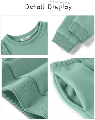 Arshiner Boys Round Neck Sweatshirt Pants Set