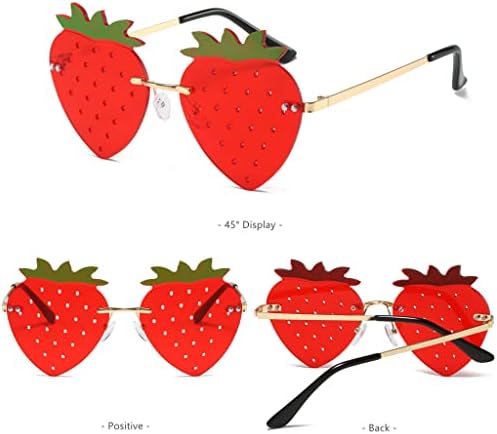 Cute Strawberry Sunglasses for Women Men