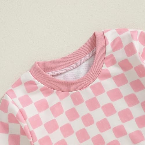 Toddler Boys Style Checked Plaid Sweatshirt Jogger Set