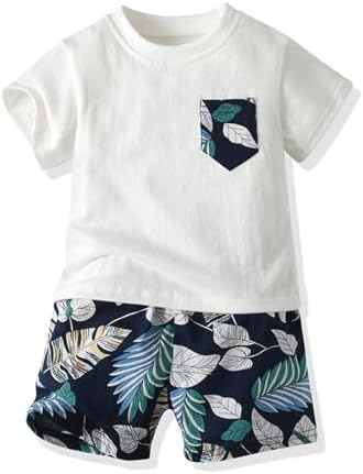 mal kids boys island print 2024 summer t-shirt set