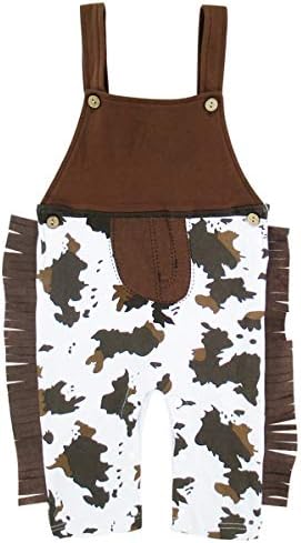 AJ DESIGN Baby Boys Western Cowboy Romper Sets with Scarf and Hat