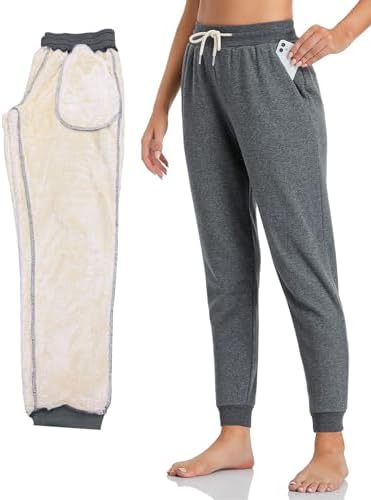 Inno Womens Sherpa Fleece Joggers Thermal Lightweight