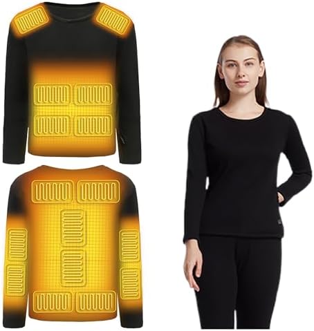 Womens Heated Thermal Shirt with 16 Zones for Cold Weather