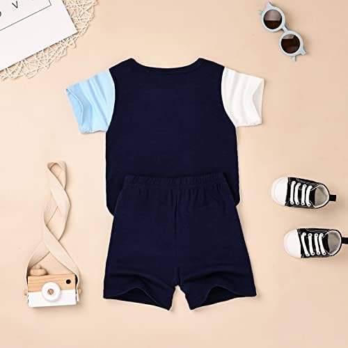 boys summer outfit set soft cotton t-shirt shorts