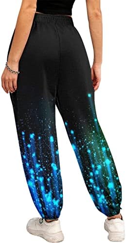 Womens High Waist Cotton Joggers with Pockets