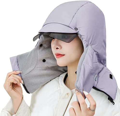 4-in-1 Waterproof Ski Cap with Mask Goggles TINAYAUE