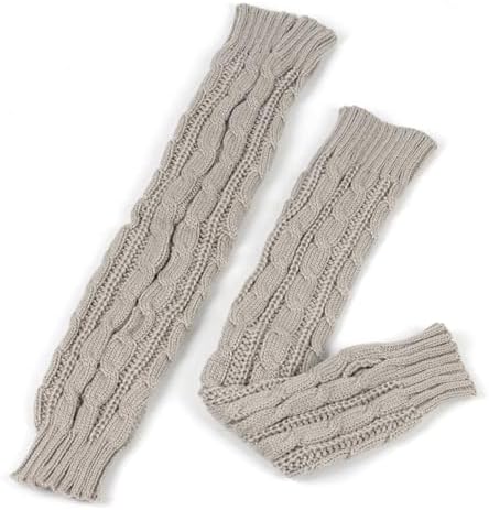 Winter-Friendly Design - Soft Long Fingerless Gloves for Women with Thumb Hole