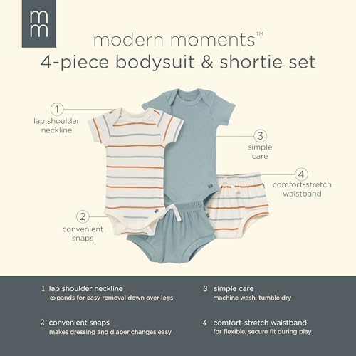 Modern Moments by Gerber 4-Piece Unisex Baby Set