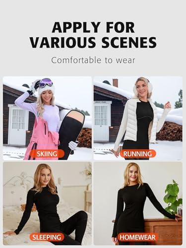 ATTRACO Thermal Underwear for Women - Stretchy Insulating and Warm