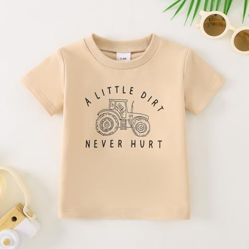 Yvowming Toddler Boys Summer Truck Print T-Shirt Shorts Set