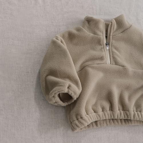 Kapsrqst 2PK Coral Velvet Turtleneck Set for toddlers