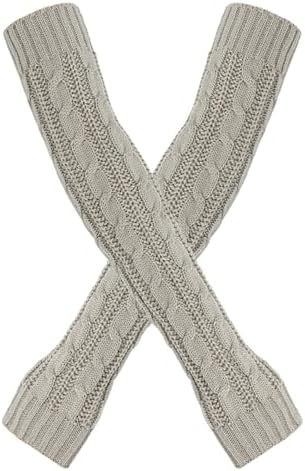 Winter-Friendly Design - Soft Long Fingerless Gloves for Women with Thumb Hole