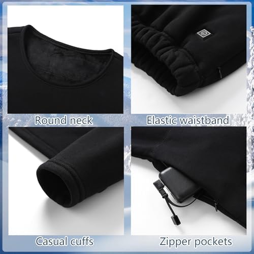 Womens Heated Underwear Set for Cold Weather