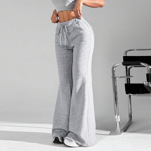 MidelXP High-Waisted Wide-Leg Fleece Sweatpants Women