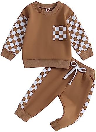 Cute Toddler Boys Fall Outfit 2Pcs Set Perfect for Fall