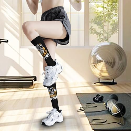 Unpaired Techs Funny Knee High Socks for Men Women