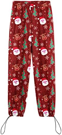 FRENETIC CHEAPEST XmasWinter Fuzzy Christmas Pants for Women Durable Cozy