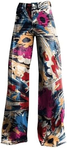 Vivid Print Wide Leg Yoga Pants for Women Casual and Trendy