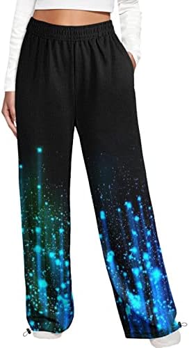Womens High Waist Cotton Joggers with Pockets