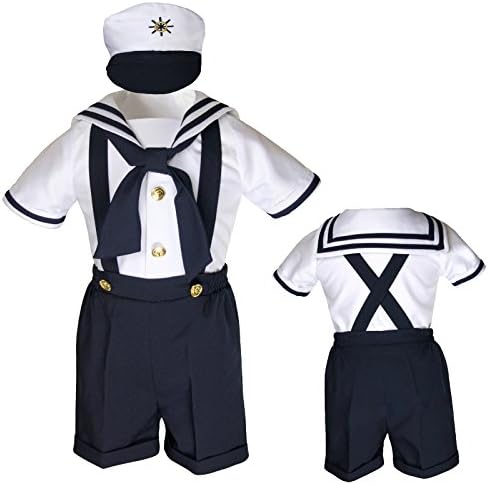 Sailor Nautical White Shorts Suit
