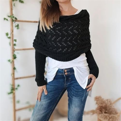 VYOYAO Knitted Cable Survash Wrap for Women Cold Weather