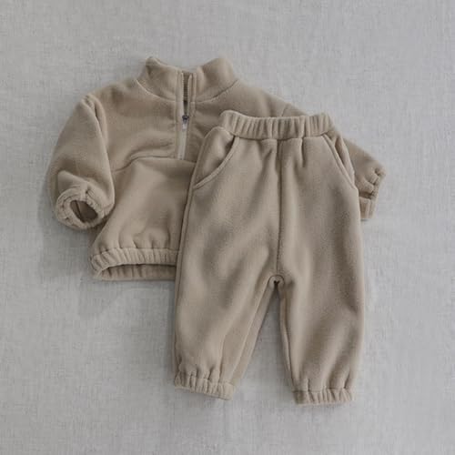 Kapsrqst 2PK Coral Velvet Turtleneck Set for toddlers