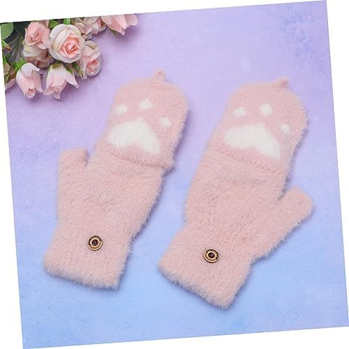 Thick Half-Finger Plush Gloves
