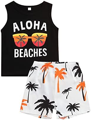 Flip-Flop Style Tanks Shorts for Boys Summer Fun