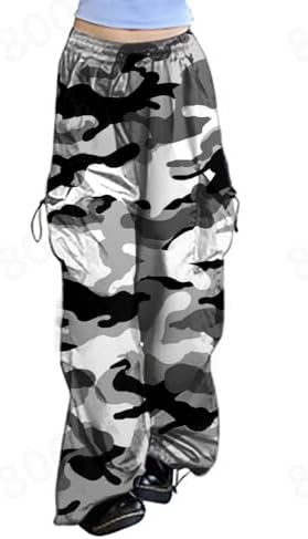 SDBRLD Wide Leg Cargo Sweatpants Women Camo Design Y2K Trendy