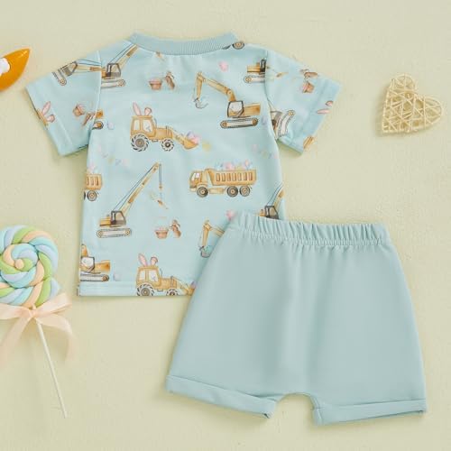 Chloefairy Toddler Boy Easter Outfit - CuteTee Shorts