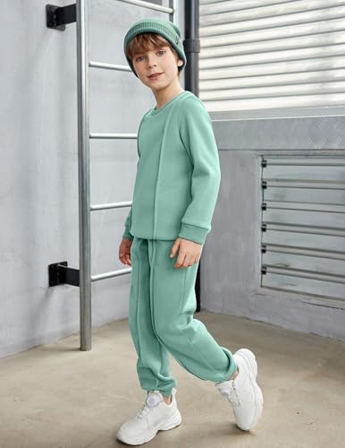 Arshiner Boys Round Neck Sweatshirt Pants Set