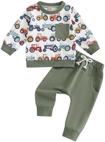 Gaono Toddler Farm Tractor Outfit - Cozy Baby Boy Essentials