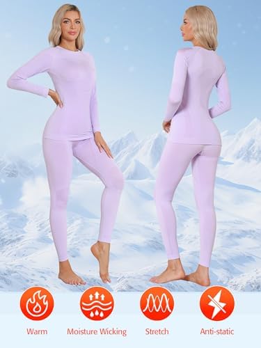 ATTRACO Thermal Underwear for Women - Stretchy Insulating and Warm