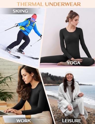 Comfortable Thermal Underwear Set for Women - Long Johns Base Layer