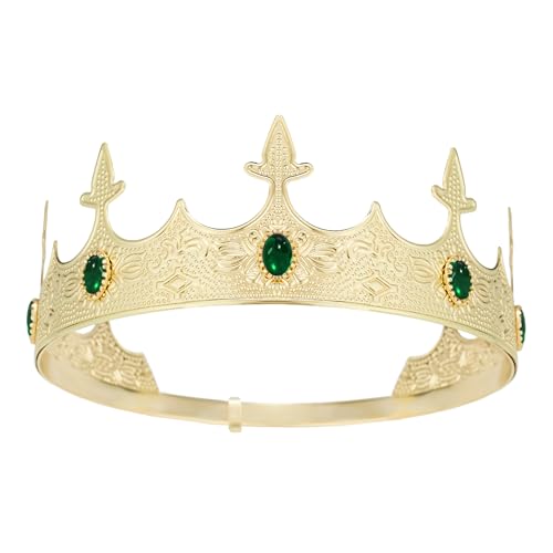 Metal Crown Headband for Men - Gold Crowns and Tiara